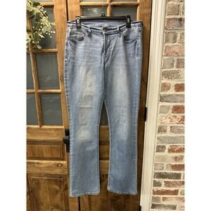 Old Navy Womens Curvy Boot Cut Mid Rise Jeans Denim 10 Long Tall Light Blue Wash